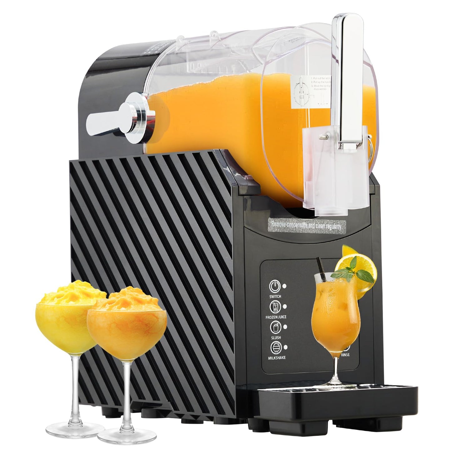 PeakPursuit 84oz (2.5L) Slushie Machine with 3 Preset Modes - Frozen Drink Maker for Slush, Milkshake & Frappe, Auto-Clean, LED Display, One-Touch Dispensing for Home & Party Use
