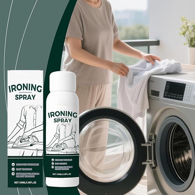 Ironing Spray, Anti Static Mist, 4x14cm, Clothes Iron Spray, Fabric Starch Liquid, No Flaking No Clogging, SmoothFinish Vapor, for Cotton Linen Polyester Wool Silk Home Travel Business