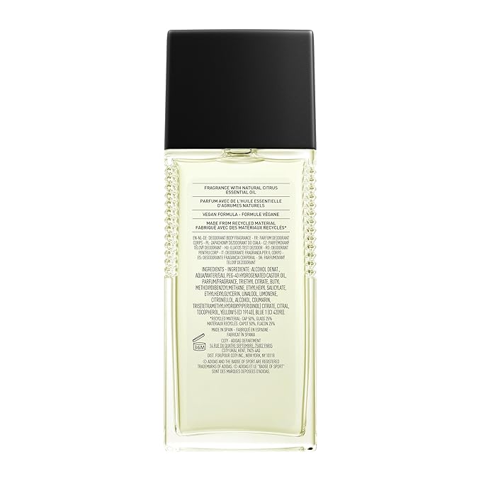 adidas Pure Game Body Fragrance 2.5 fl oz (Pack of 1), Notes of Grapefruit, Lavender, and Sandalwood, Men's fragrance, Long lasting, Sporty fragrance, Travel size