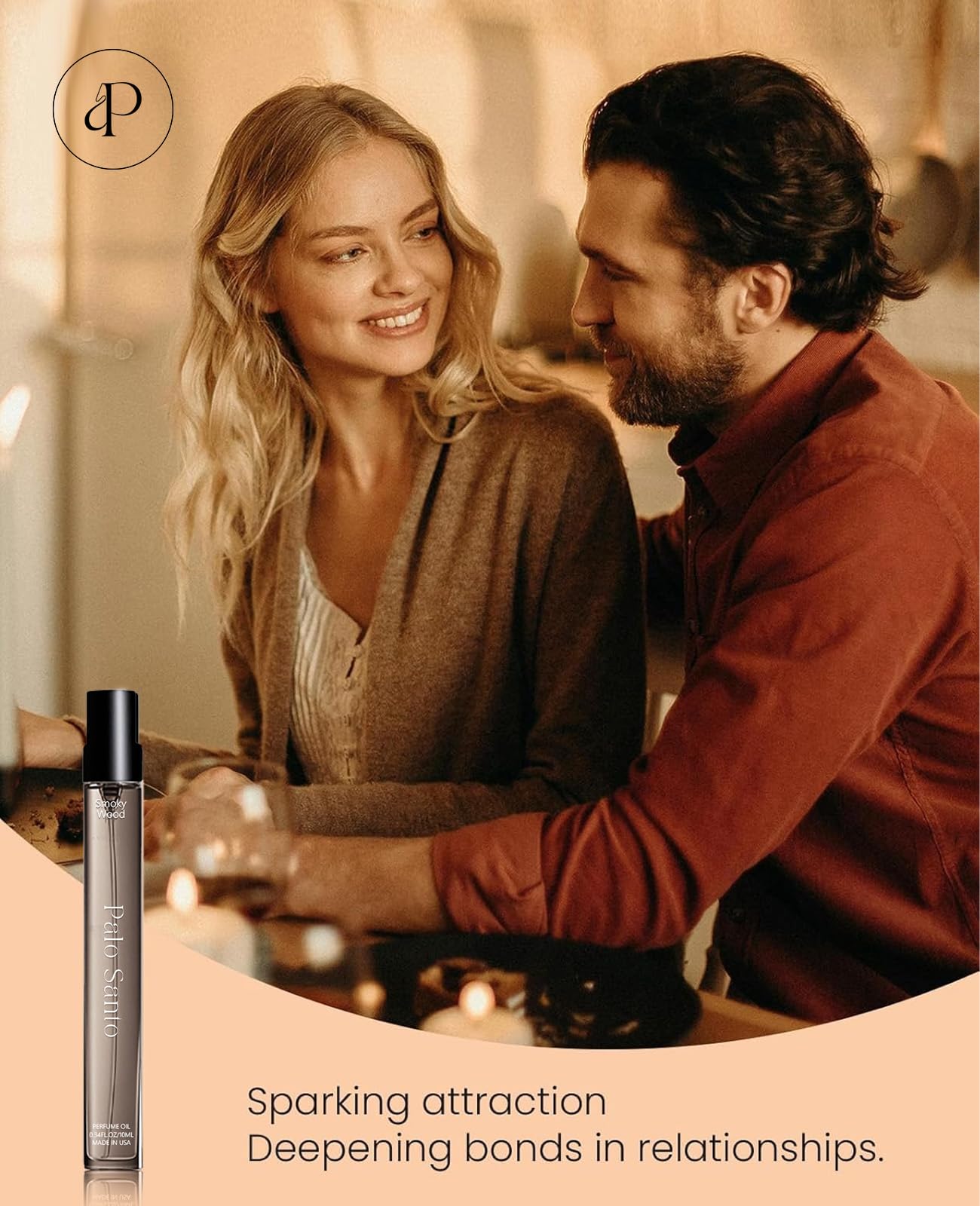 PUREAMOR Pheromone Cologne for Men, to Attract Women, Earthy, Mystical, Smoky Wood Perfume, Pheromones Perfumes,Mens Cologne,Advanced Fragrance Pheromone Perfume Oil,Travel Size (Palo Santo)