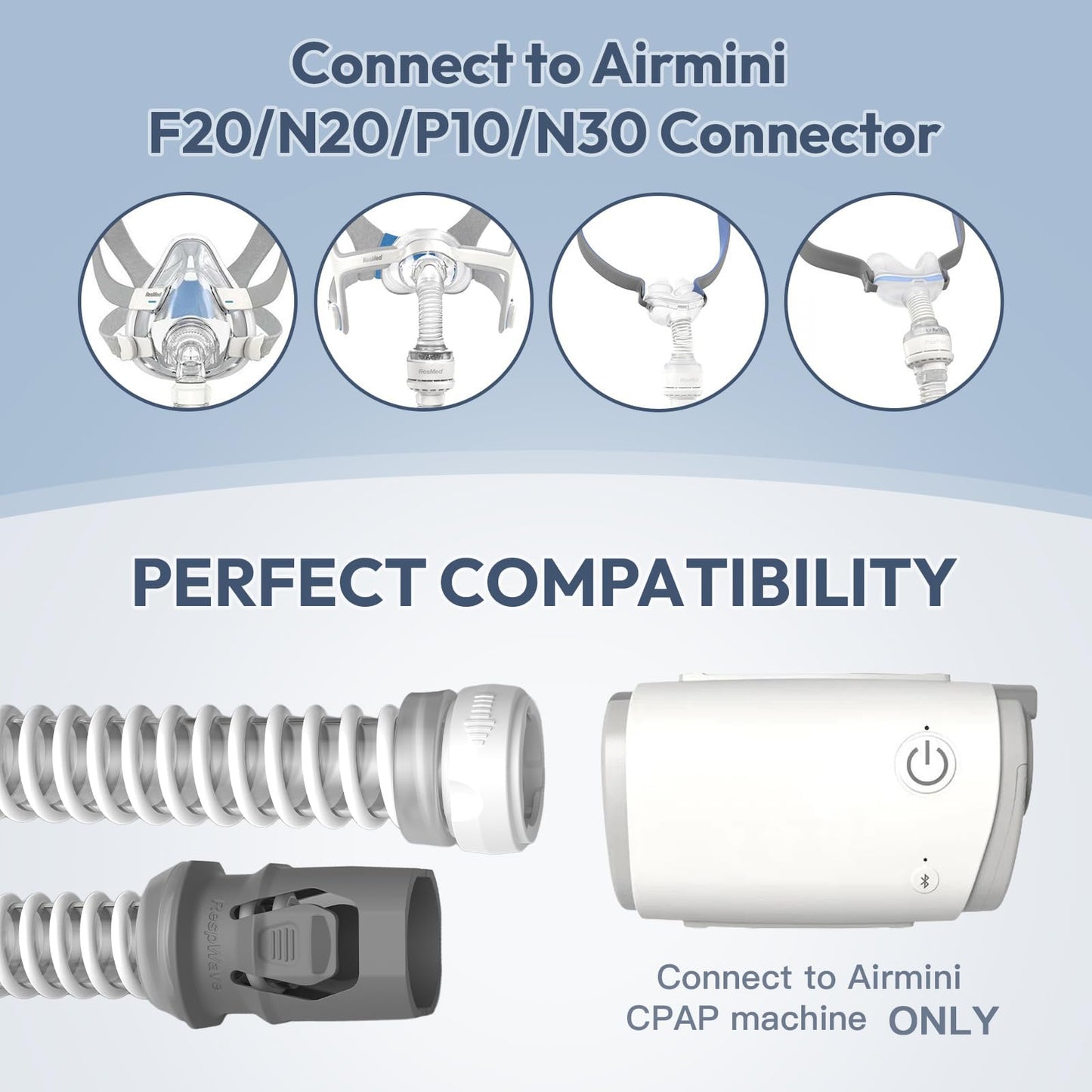 Replacement CPAP Tubing for AirMini, Tube & 6 Pack HME for HumidX, as Flexible as OEM | Compatible with Airmini CPAP Machine & P10 Nasal Pillows & N20 & N30 Nasal Masks, CPAP Hose Supplies Accessories
