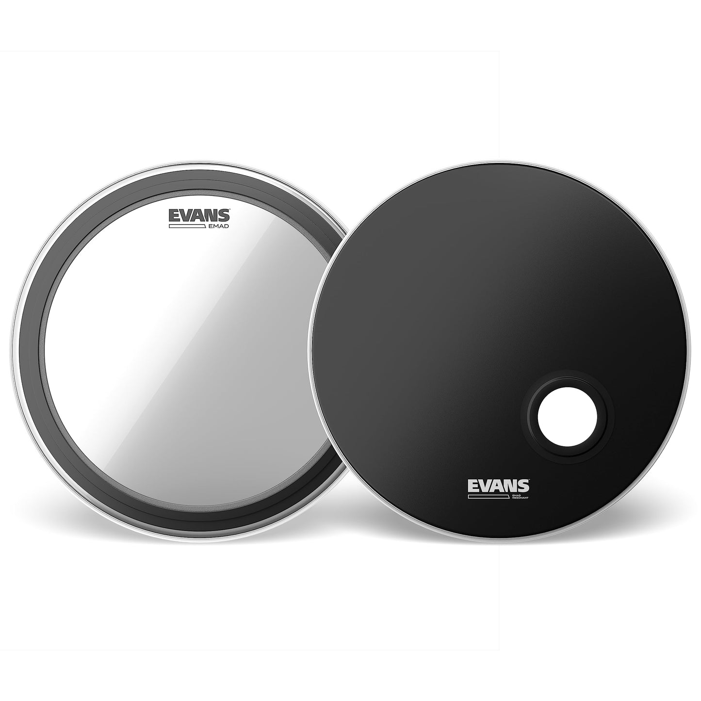 Evans EMAD System Bass Drum Pack - Contains 1 Bass Drum Head, 1 Reso Drum Head, 2 Interchangeable Damping Rings, & Foam Damping