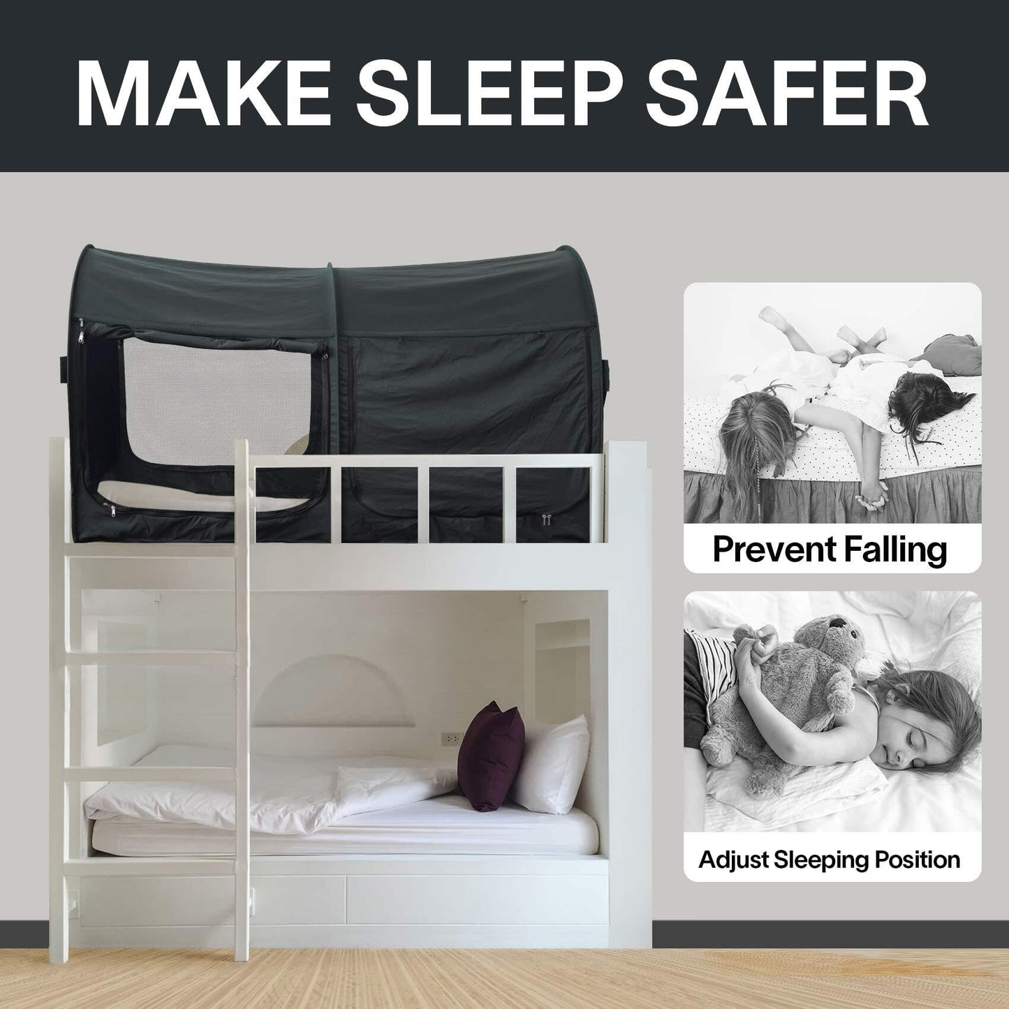LEEDOR Bed Canopy Bed Tents Dream Tents Privacy Space,Sleeping Tents Indoor Pop Up Portable Frame,Mosquito Net Curtains Breathable Reducing Light & Air Ventilation 2-in-1 New Version Twin