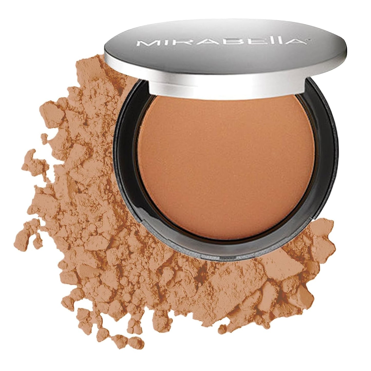 Mirabella Pure Press Powder Foundation Makeup, HD Finish Buildable Mineral Foundation for Sensitive Skin and All Skin Types with