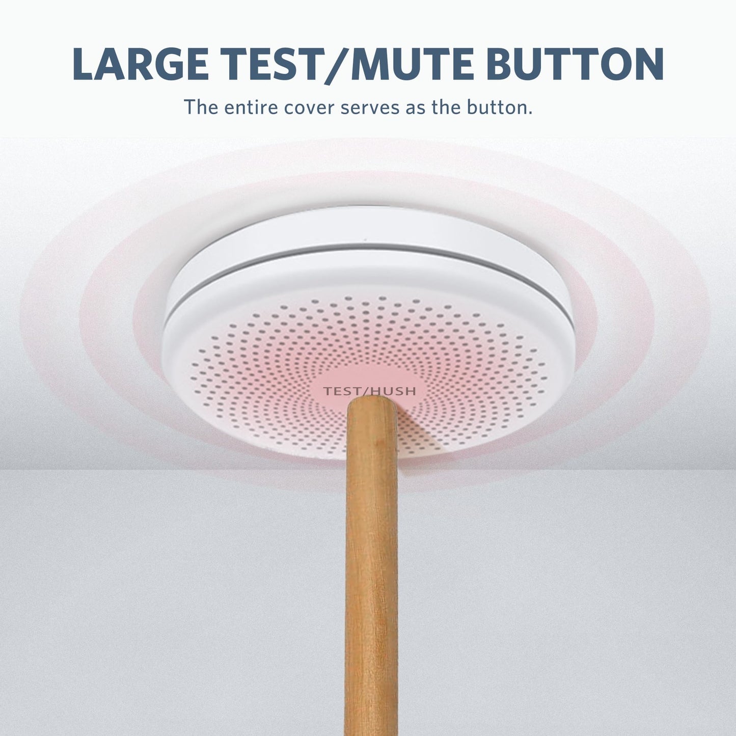 HATHEPHS Smoke Detector Carbon Monoxide Detector Combo, 10-Year Battery Ultra-Thin Photoelectric Smoke Alarm and CO Detector with Large Test/Silence Button, 2-Pack