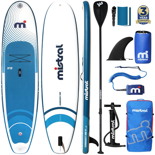Mistral Stand Up Paddle Board, 11'x31''x6'' Inflatable SUP Yoga & Pilates Kayaking Boards, Stable and Lightweight Paddleboard for All Skill Levels, with SUP Accessories for Adults & Youth