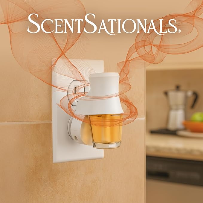 Scentsationals Fragrance Oil Plug In Air Freshener Refills 3-Pack - Pumpkin Snickerdoodle - Works with Scentsationals Wall Plugs, Long-Lasting Home Fragrance, 0.8 fl oz Each, Packaging May Vary