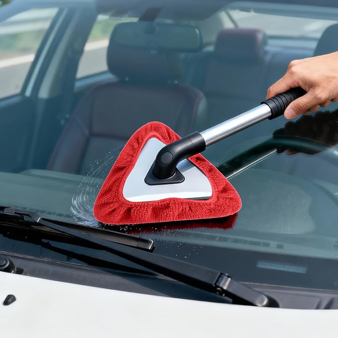 16 Pcs Car Windshield Cleaning Tool Bonnets Car Care Microfiber Cloths for Windshield Cleaner Replaceable Reusable Microfiber Pads Cover Kit for Washing Bonnets Interior Cars Window(6inch)