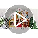 Large Christmas Gingerbread House Photo Booth Props - Fabric Backdrop, Door Banner Decorations for Winter Xmas Holiday Par...