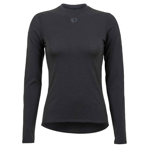 PEARL IZUMI Women's Transfer Wool Long Sleeve Baselayer, Moisture-Wicking Cycling Long Sleeve Shirt, High Stretch Material, Phantom, Medium
