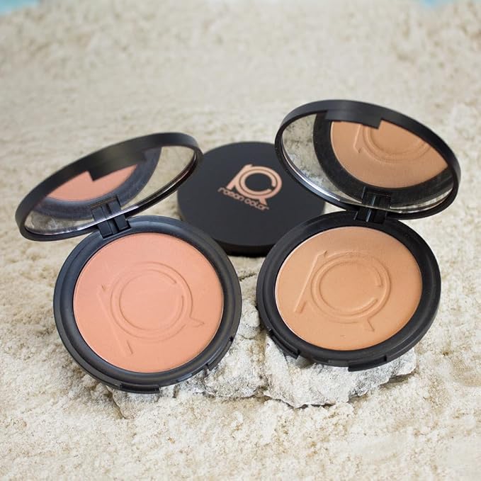 ioly's Beauty pressed powder foundation Compact with powder puff 0.49 OZ Makup fit me powder foundation Makeup full coverage foundation texture powder for men and woman