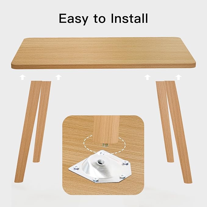 Small Coffee Table for Small Space, Low Table, Floor Table Desk for Sitting on The Floor, Japanese Coffee Table for Living Room, Tatami Tea Tables with Solid Wood Legs, Home Office, Farmhouse, Brown