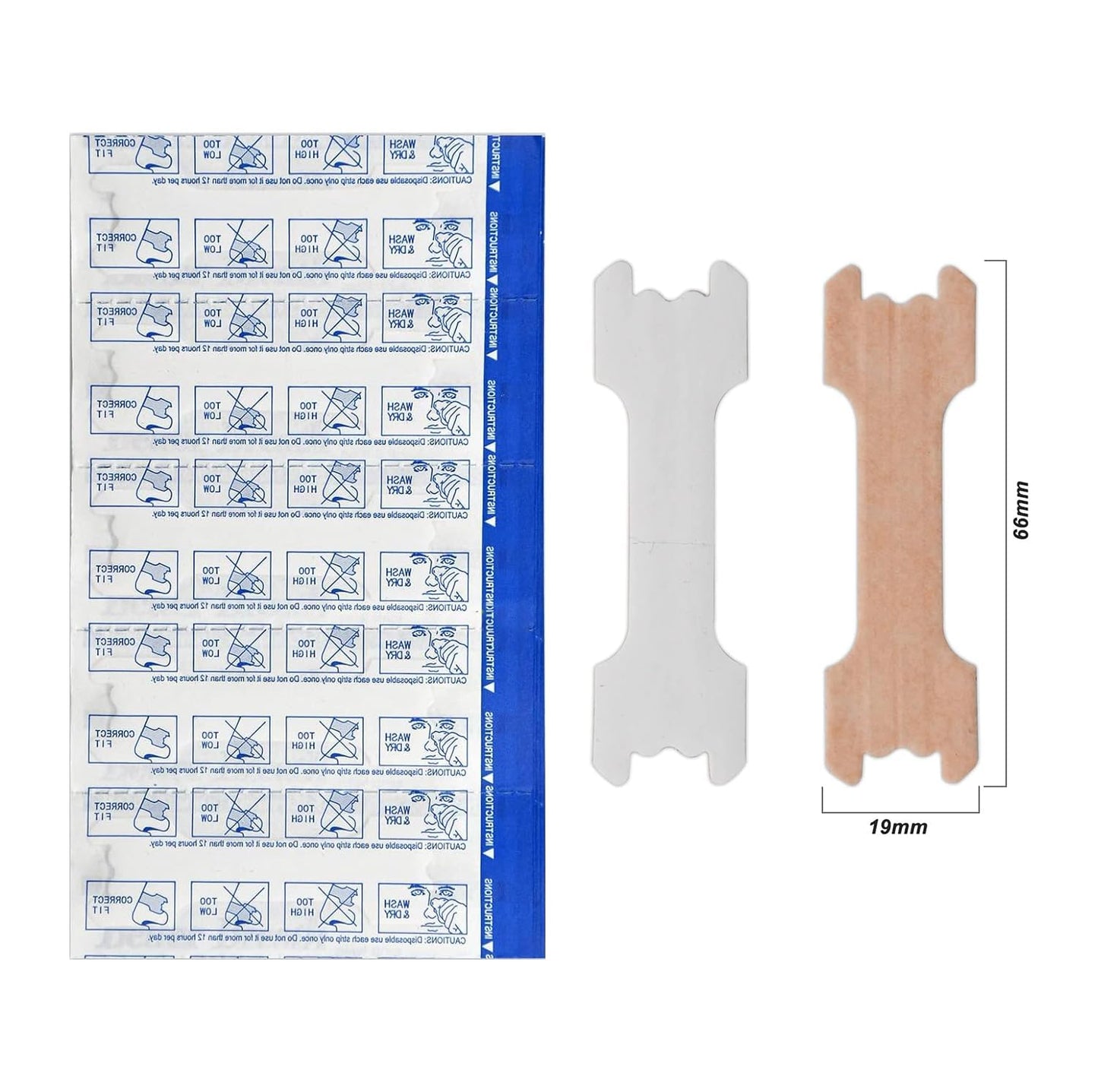 Debaishi 60-300 Count Nasal Strips for Men and Women(66mm*19mm) (60)