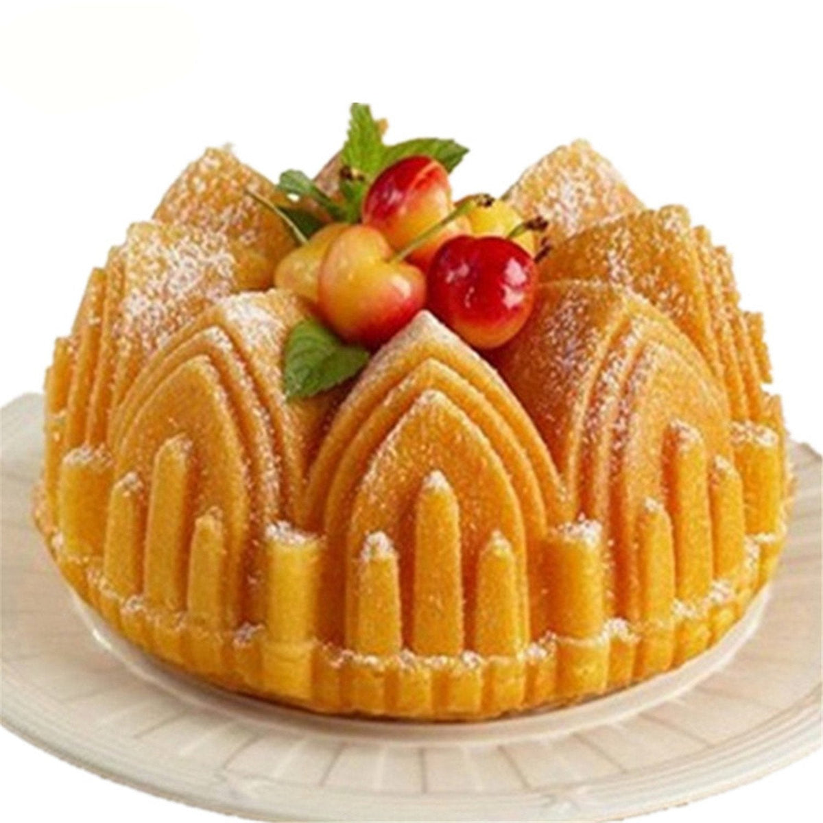 FantasyDay 8.6'' Crown Castle Cake Mold Silicone Baking Molds Party Cake Bakeware for Your Birthday Dessert, Cake, Bread, Tart, Pie, Flan and More #2