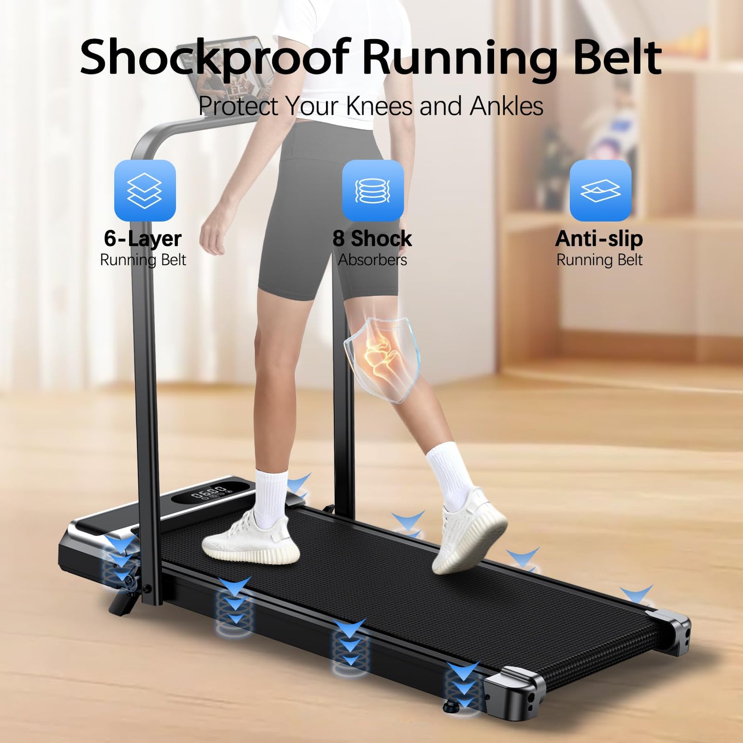 AoraPulse Walking Pad with Incline, Under Desk Treadmill for Home, 3.0HP Portable Walking Pad Treadmill for Home Small, 2 in 1 Folding Foldable Treadmills 350 lbs Weight Capacity