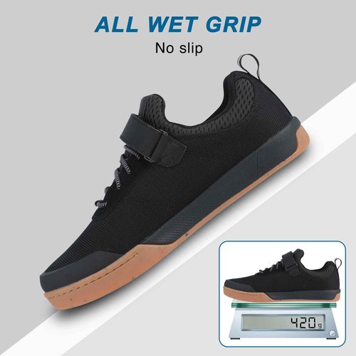 SANDUGO Men's Mountain Bike Shoes Elastic Closure | Lightweight, Waterproof, Breathable MTB Shoes