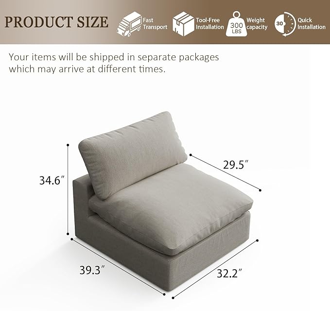 Forest aesthetics Modular Sectional Sofa,Extra Comfty Deep-Seat-Filled Couch, Black Modern Couches for Living Room,Apartment,Office,Small Space