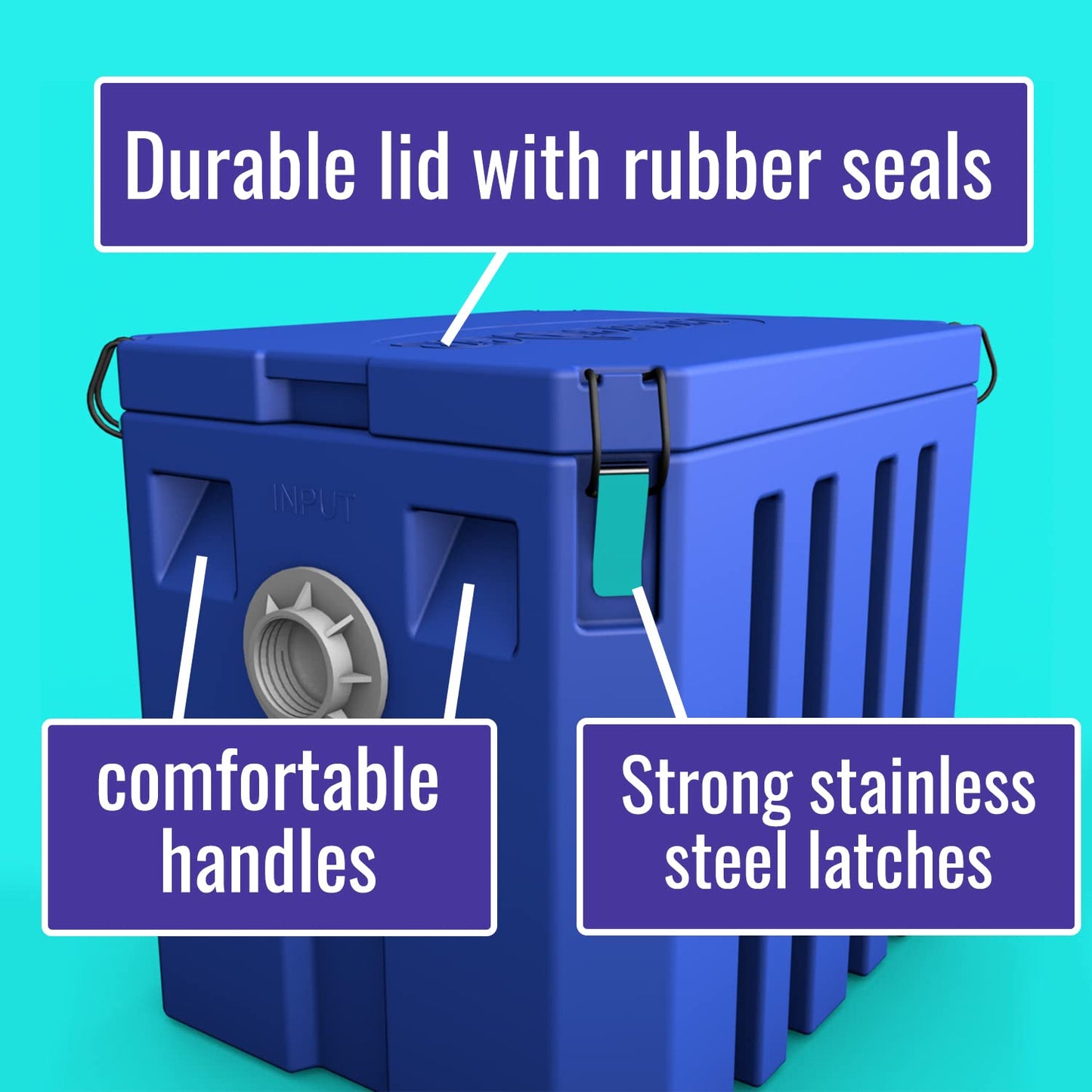 Commercial Grease Interceptor Trap 20 lb - Plastic Grease Trap Under Sink for Restaurant Cafe - Under Sink Grease Trap 10 GPM - Waste Water Oil-water Separator for Restaurant