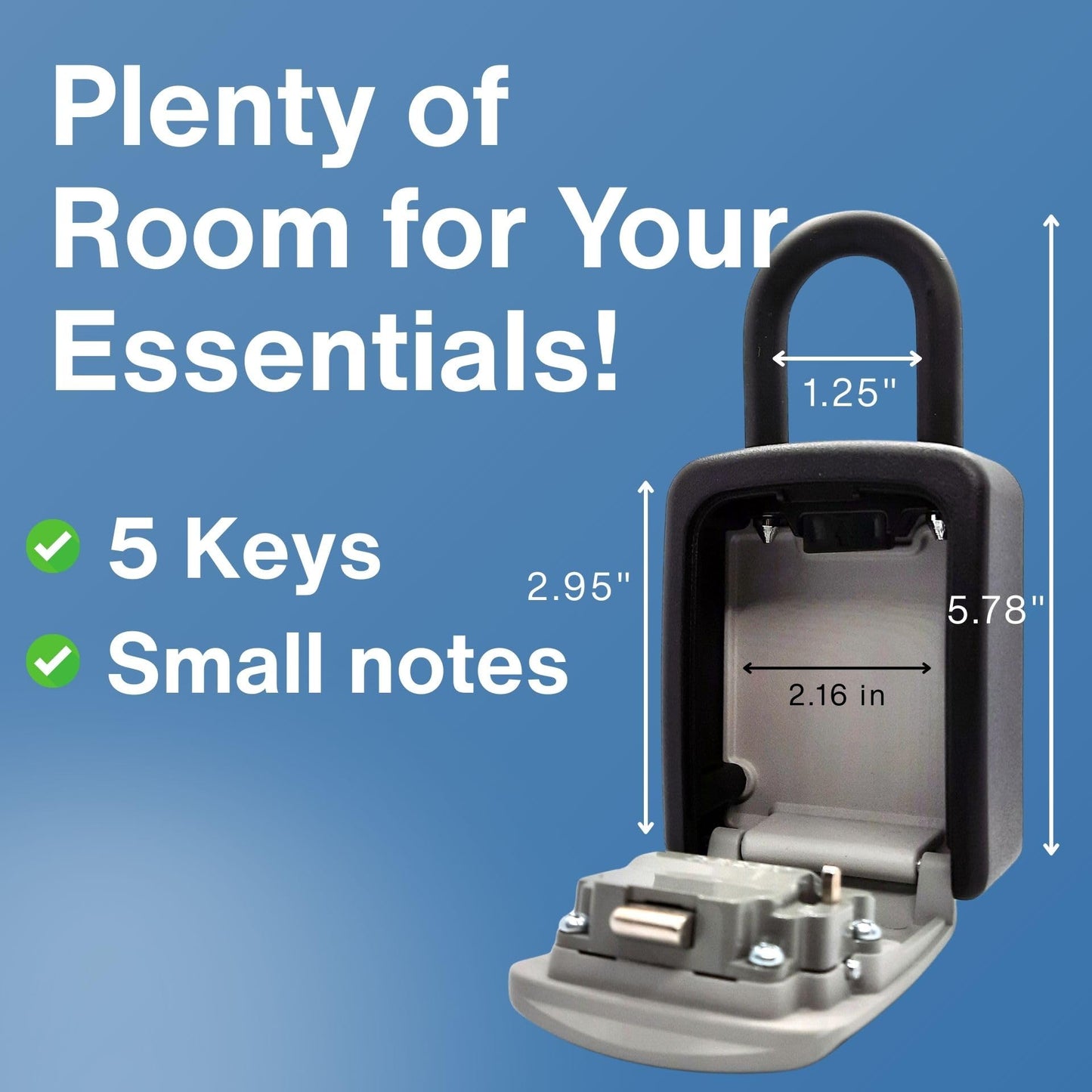 Key Lock Box for Outside - Realtor Lockbox for House Keys Outdoor - Combination Key Hiders to Hide a Key Safe Storage