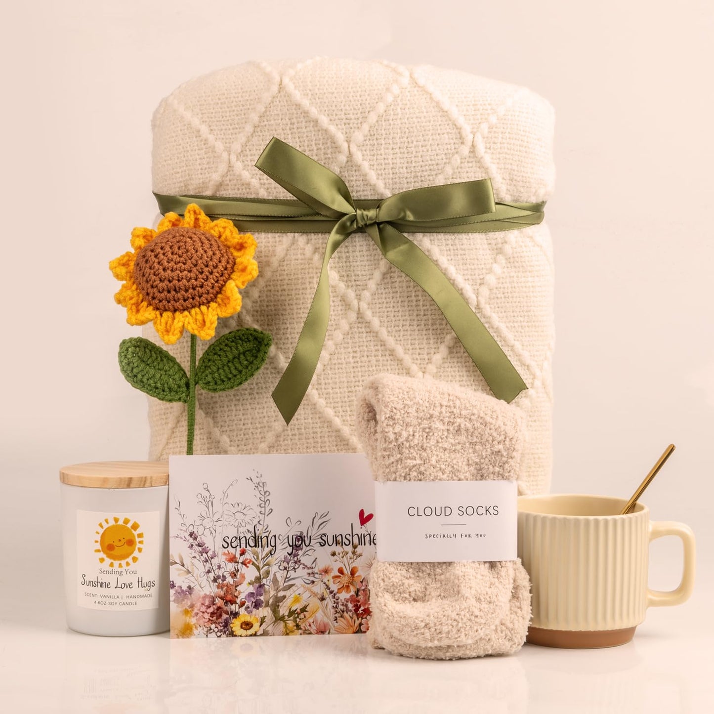 Anforsun Gift Baskets for Women, Unique Birthday Gifts for Women, Best Friend Birthday Gifts, Get Well Soon Gift Basket，Sending Sunshine Gifts Sunflower Gifts, Thinking of You Care Package