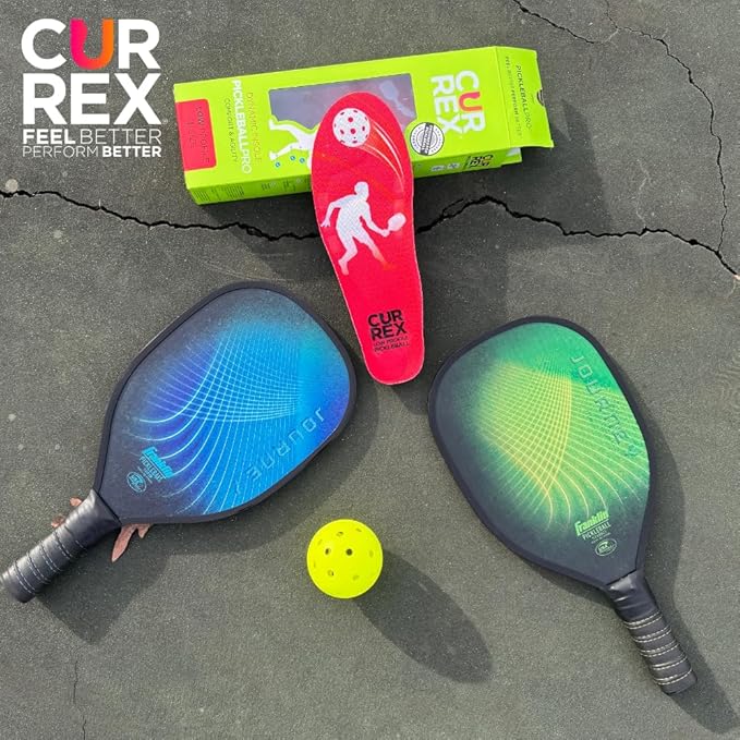 CURREX PICKLEBALLPRO Insoles for Pickleball Shoes – Arch Support Inserts w/Super Grip Surface & Premium Heel Cushioning, Helps Improve Foot Stability – for Men & Women– Low Arch, Medium