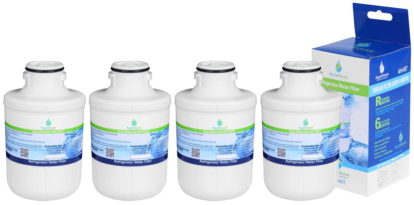 4X AH-HOT Compatible Water Filter for Refrigerator Hotpoint C00300448, CDA, Thomson THSBS90WDWH, SXBD922FWD, Caple CAFF205, Indesit, Ariston, Electrolux