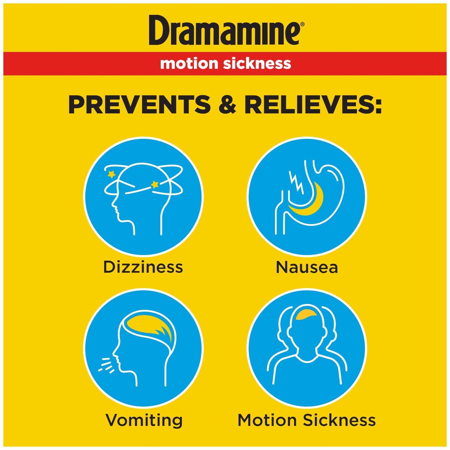Dramamine Original, Motion Sickness Relief, 36 Count & Non-Drowsy, Motion Sickness Relief, Made with Natural Ginger, 18 Count, 2 Pack