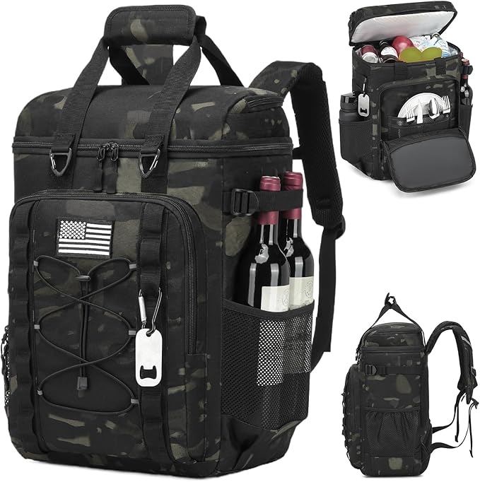 BISKLNDN Cooler Backpack - 42 Cans Tactical Backpack Coolers Insulated Leak Proof for Men & Women, Soft Insulated Backpack...
