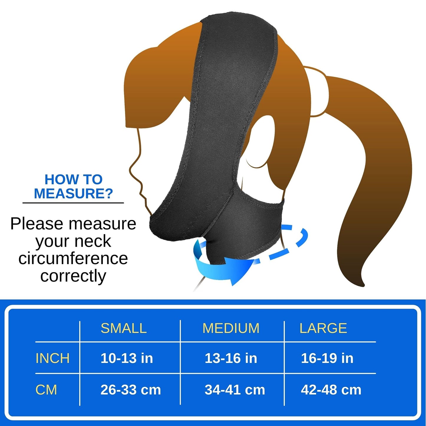 Post Surgical Chin Strap Bandage for Women - Neck and Chin Compression Garment Wrap - Face Slimmer, Jowl Tightening (M)