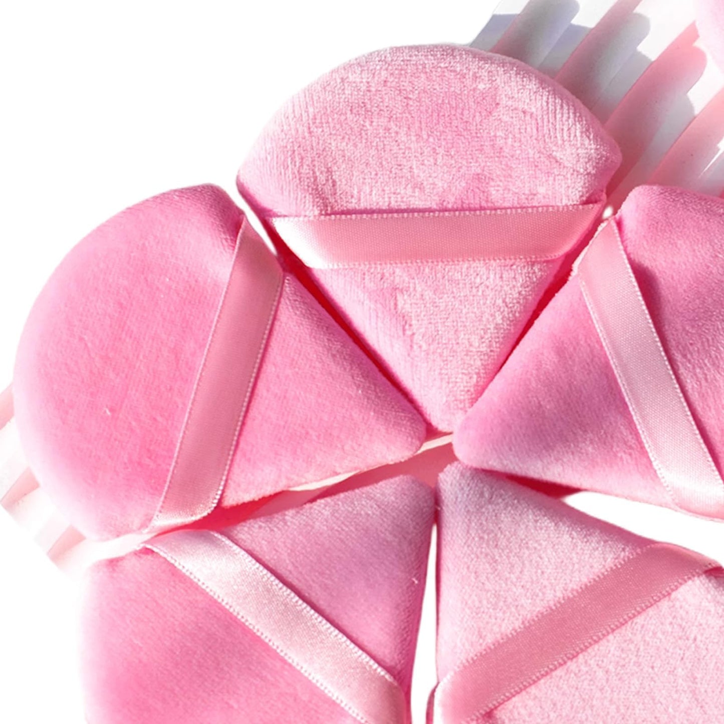 MOLOPPO 6Pcs Soft Triangle Powder Puff Set, Setting Powder Puffs for Face, Makeup Sponges for Foundation, Suitable for Liquid an