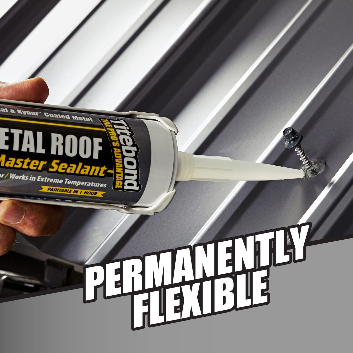 Titebond WeatherMaster Metal Roof Sealant 62611 Silver 9.5 fl oz.