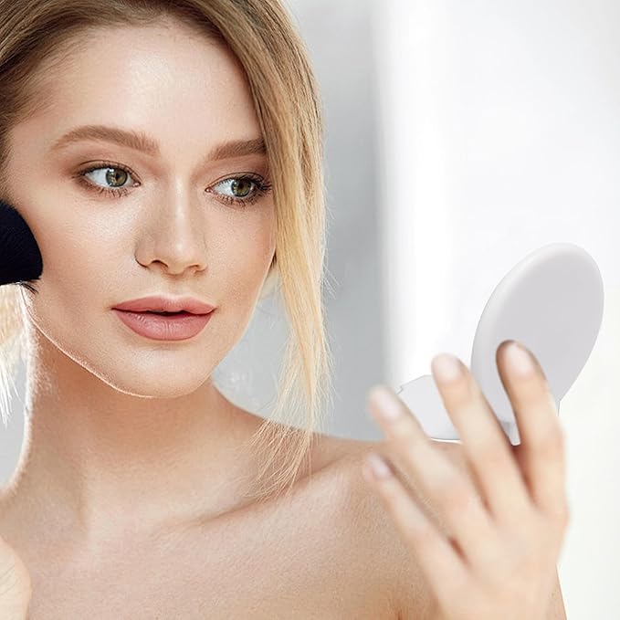 82 Pcs Compact Mirror Bulk, Women Portable Mini Folding Round Makeup Mirror for Purse, Travel, and Daily Use (White)