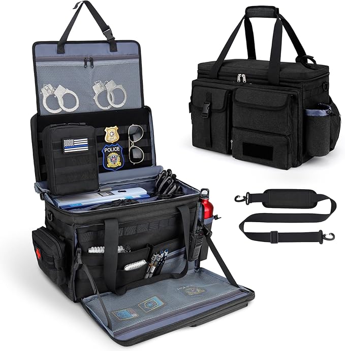 Patrol Bag Law Enforcement Police Gear Bag, Car Front Seat Organizer Tactical Officer Duty Bags, Police Car Accessories fo...