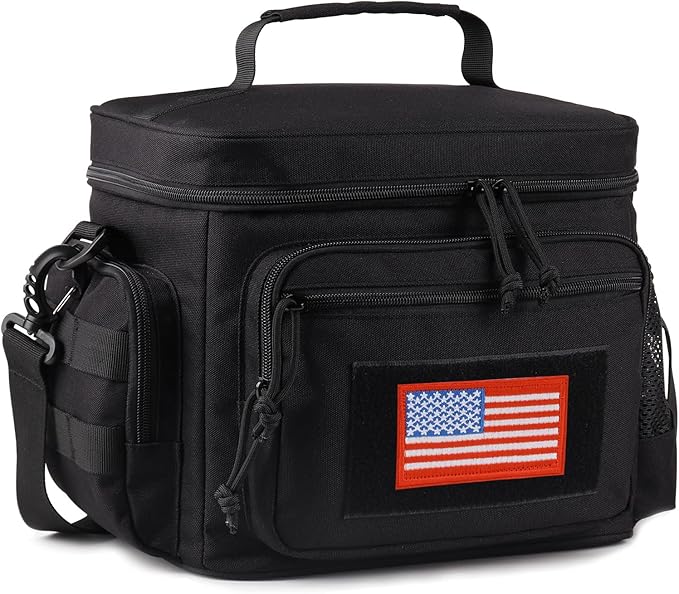 Lunch Box for Men, Tactical Lunch Bag MOLLE Webbing Leakproof Insulated Large Lunch Cooler Women Adult Meal with Adjustabl...