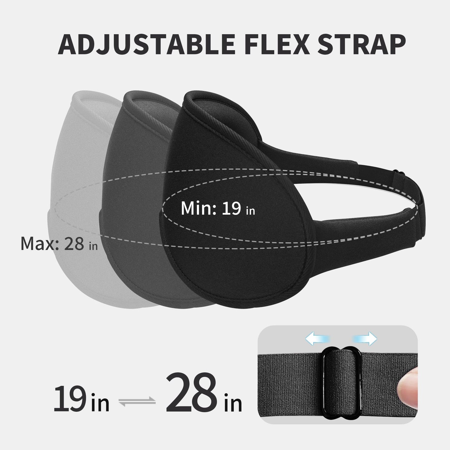 3D Sleep Mask for Men Women 2 Pack, Blackout Eye Mask for Sleeping Eye Mask for Side Sleeper, Memory Foam Adjustable&Washable, Airplane Travel Essentials Couples Yoga Meditation Office Black & Black