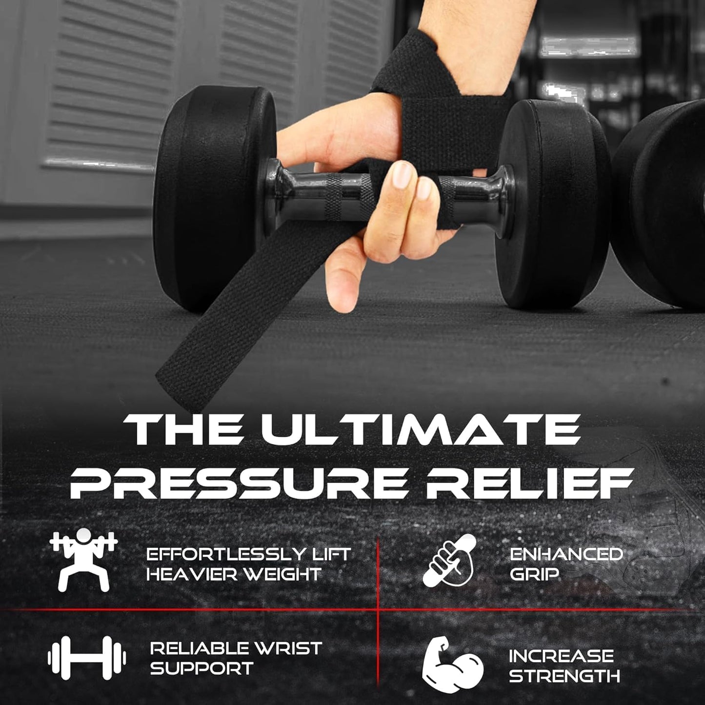 BEAST RAGE Lifting Wrist Straps for Weightlifting, Straps Gym Grip Power Workouts Lifting Straps Padded Cotton Men Women Wrap Lift, Deadlift Bodybuilding Weight Lifting Exercise Straps (Original)