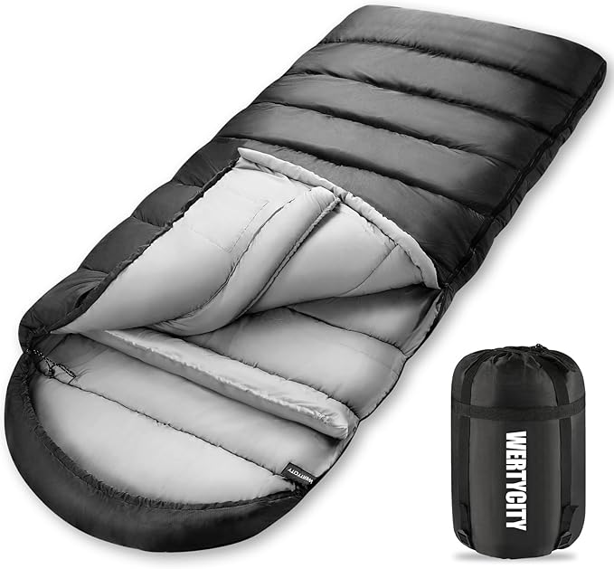 WERTYCITY Sleeping Bags for Adults Cold Weather & Warm, Lightweight Compact Camping Backpacking Sleeping Bag for Kids Girl...