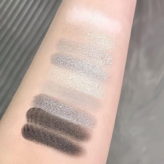 9 Colors Black Eyeshadow Palette - Dark Punk Smoky Eyeshadow Theme, High Pigmented Blendable Matte & Glitter Shimmer Finishes, Long Lasting Eye Makeup for Christmas & Music Festivals(Dark Punk Smoky)