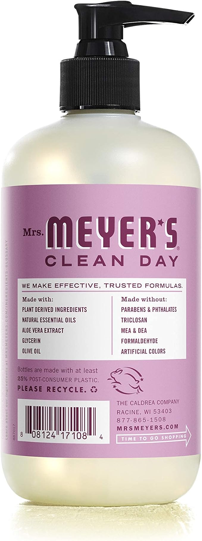 Mrs. MEYER'S CLEAN DAY Liquid Hand Soap Variety Pack 12.5 OZ Each, 3 Count (Lemon Verbena + Basil + Peony)