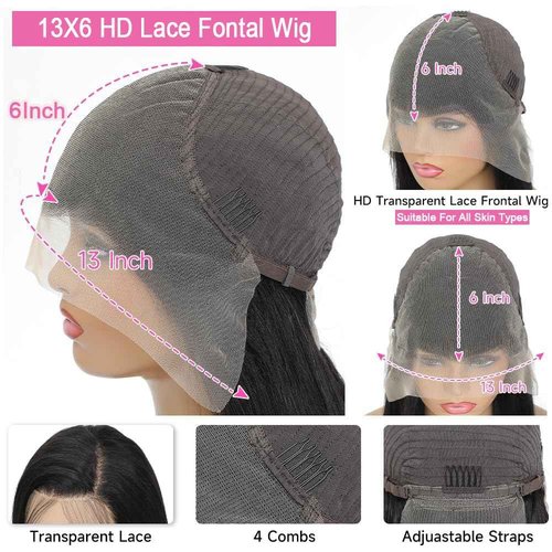 Leicymens 28 INCH 13x6 Lace Front Wigs Human Hair Body Wave Lace Front Wigs Human Hair Pre Plucked 180% Density Glueless Wigs For Women Hd Lace Front Wigs