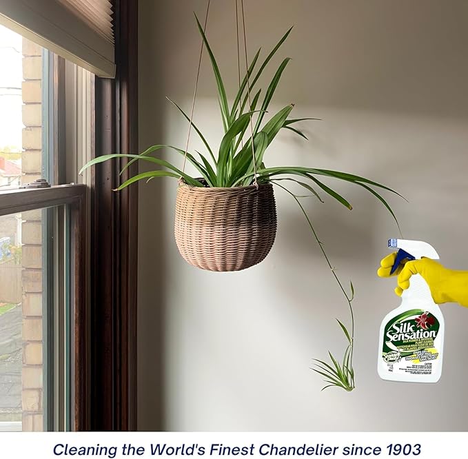 Sparkle Plenty Silk Sensation Artificial Flower & Plant Leaf Cleaner and Shine -Fake Flower Dusting Spray -Silk Plant Cleaner Spray No Wipe -Drip Dry Cleaning Supplies for Artificial Tree, Bundle of 2