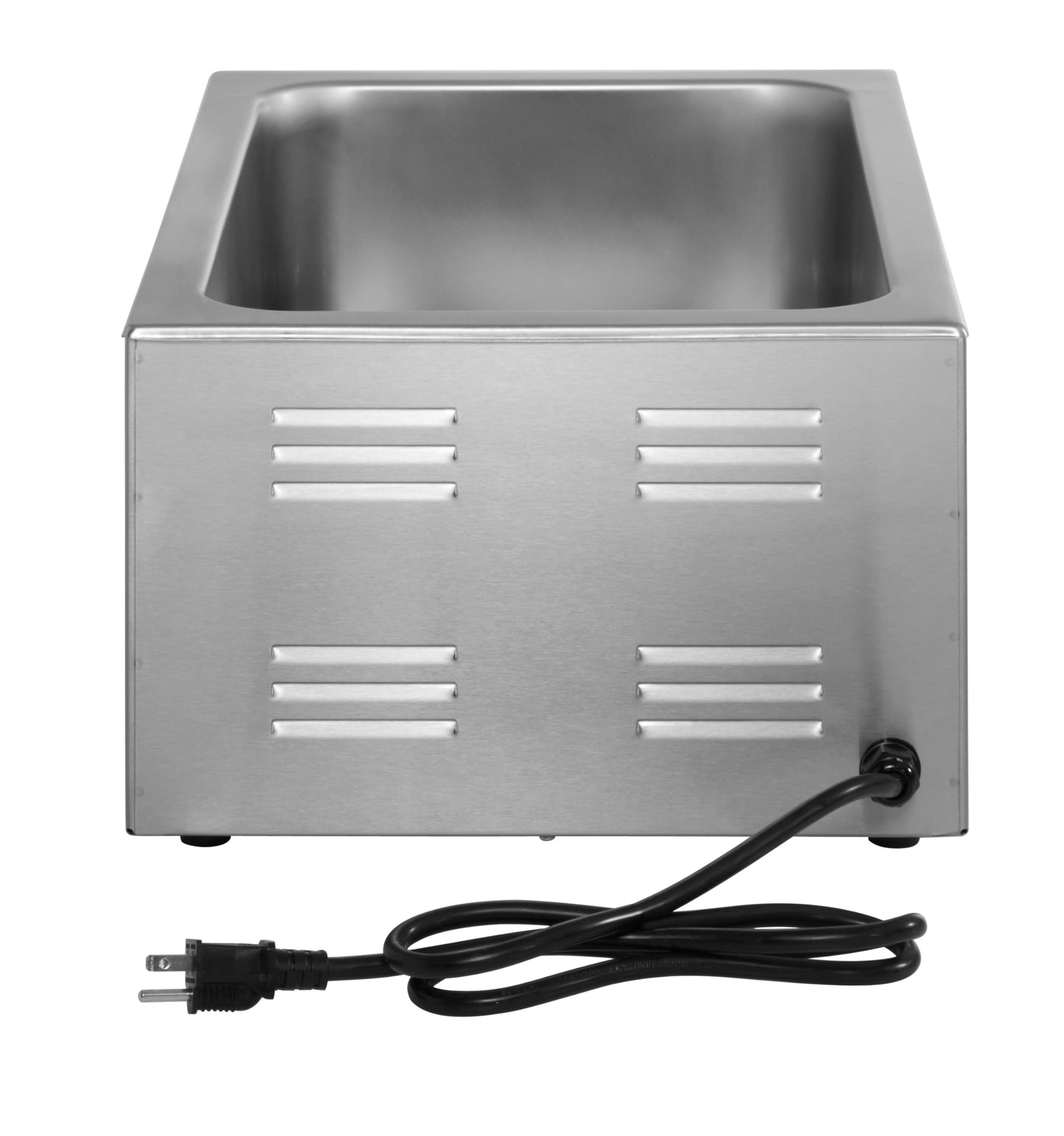 Kratos Commercial Electric Countertop Food Warmer | Portable Steam Table Food Warmer | 120V, 1200 Watts, Stainless Steel | Fits 12" x 20" Food Pans (28W-168)