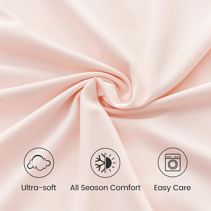 Cozy Bliss Premium Cooling Sheet Set Cali King Size, Q-Max>0.4, 3PCS No Flat Sheet with 2 Pillowcases, Breathable Fitted Sheet for Hot Sleepers & Night Sweats, Deep Pocket Up to 18 Inches, Pink