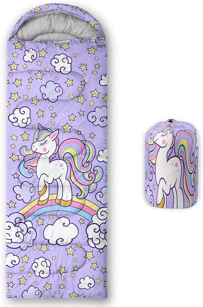 Axolotl Unicorn Sleeping Bag for Kids Boys Girls–Lightweight Warm Cold Weather Sleeping Bags,Waterproof Portable Sleeping ...