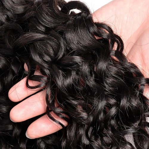 Water Wave Bundles Human Hair Wet And Wavy Human Hair Bundles 24 26 28 Inch Soft And Healthy Unprocessed Brazilian Remy Hair Extensions For Women 3Pcs/Set Deals