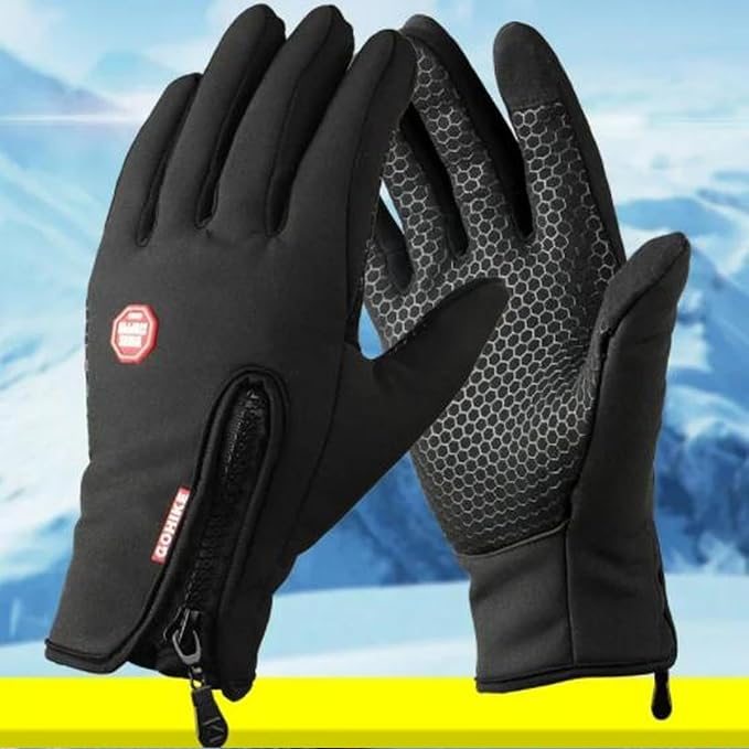 Winter Waterproof Ski Snow Warm Gloves, Windproof Thermal with Touchscreen Fingers, for Running Outdoor Sports Daily Work