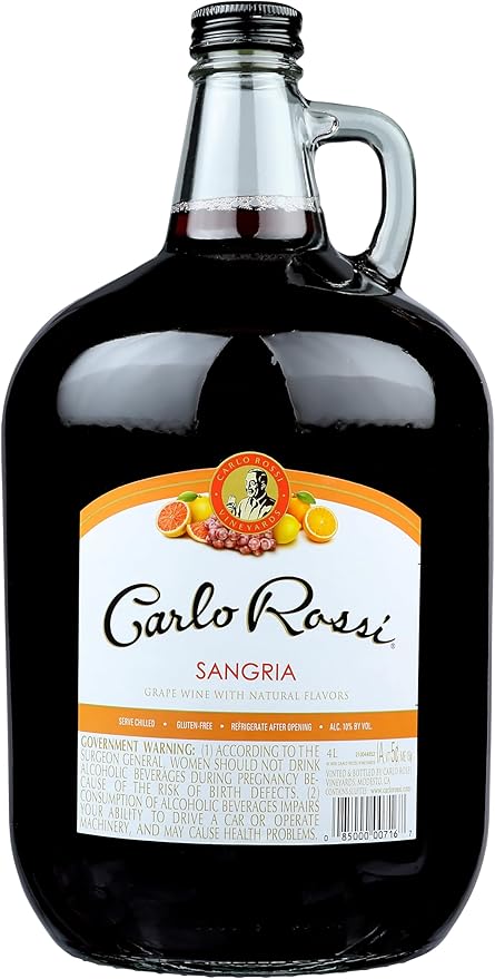 Carlo Rossi Sangria, Red Wine, 4 Liters Bottle
