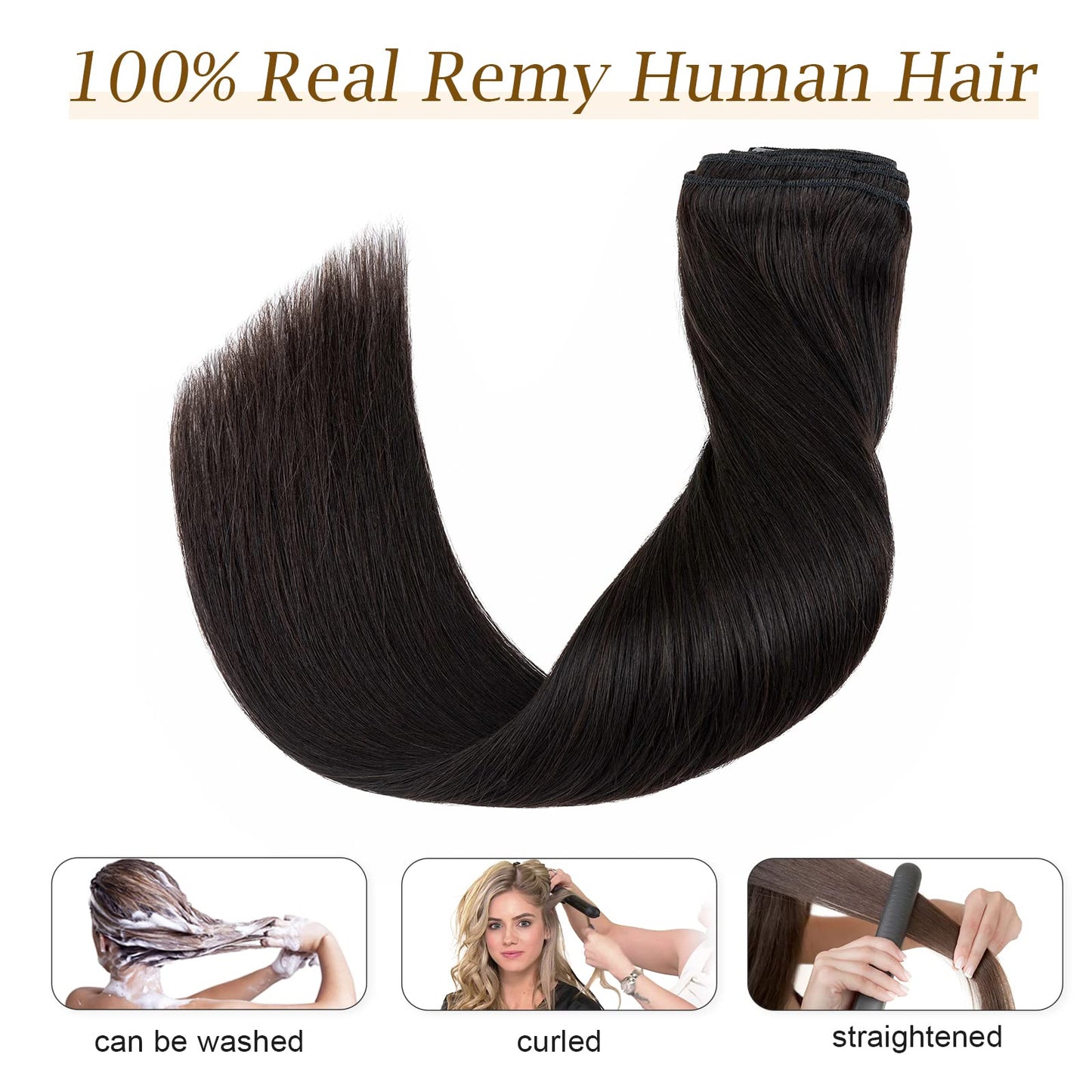MY-LADY Double Weft 100% Remy Human Hair Clip in Extensions 10''-22'' Grade 7A Quality Full Head Soft Silky Straight 8pcs 18clip
