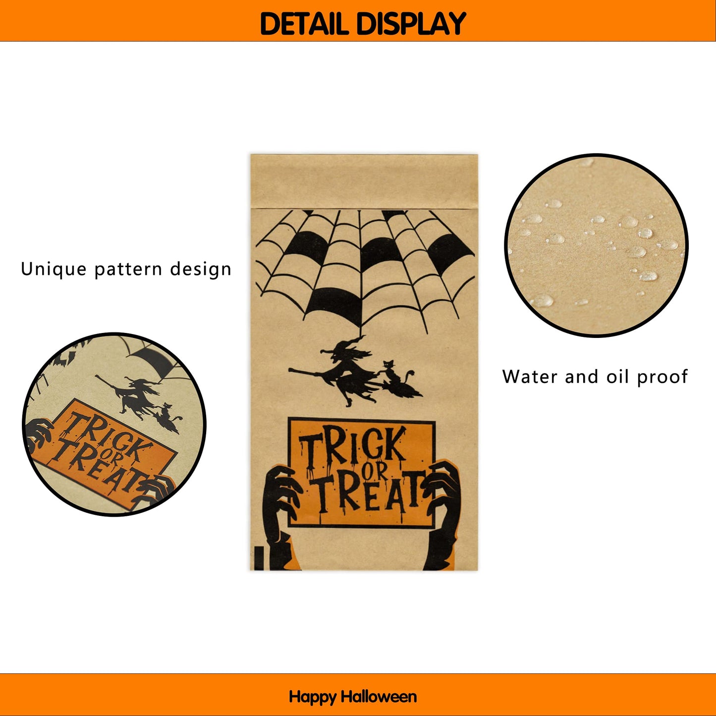 Halloween Treat Bags - 80PCS Candy Bags for Trick or Treating & Parties