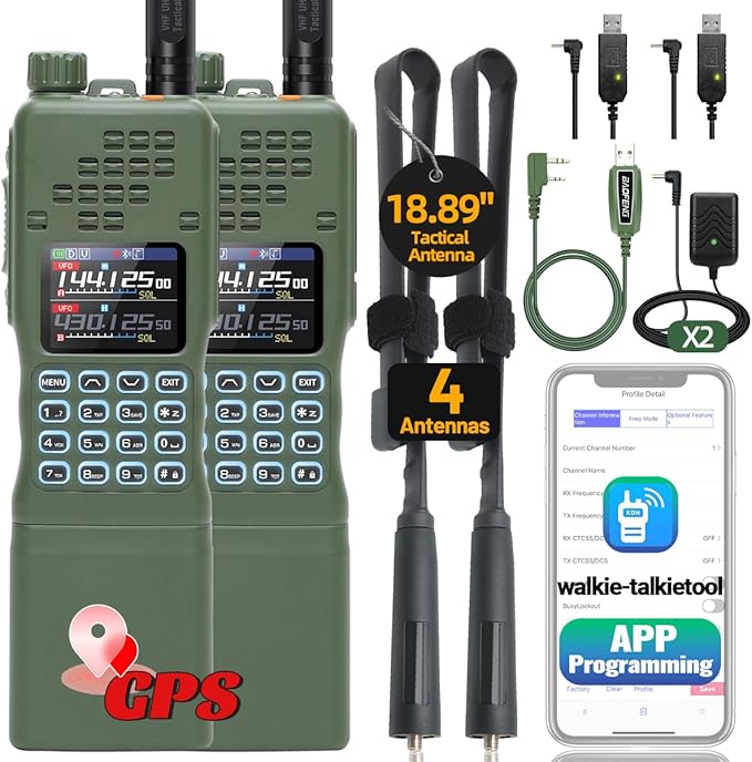 BAOFENG Radio AR-152 PRO Ham Radio Handheld 10W Rechargeable Walkie Talkies Long Range Two Way Radio NOAA Weather Radio GP...